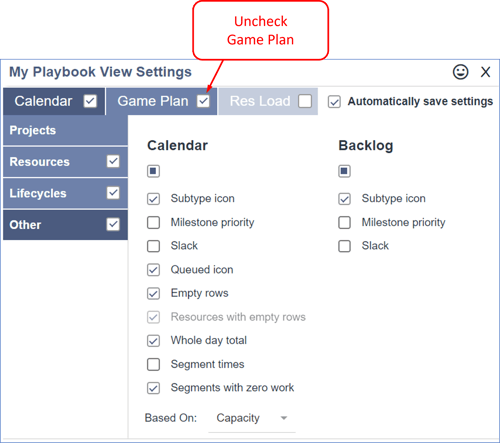 Aug 24 - Uncheck Game Plan in View Settings to Hide - 3