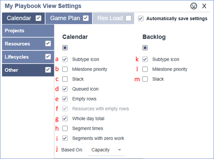 View Settings